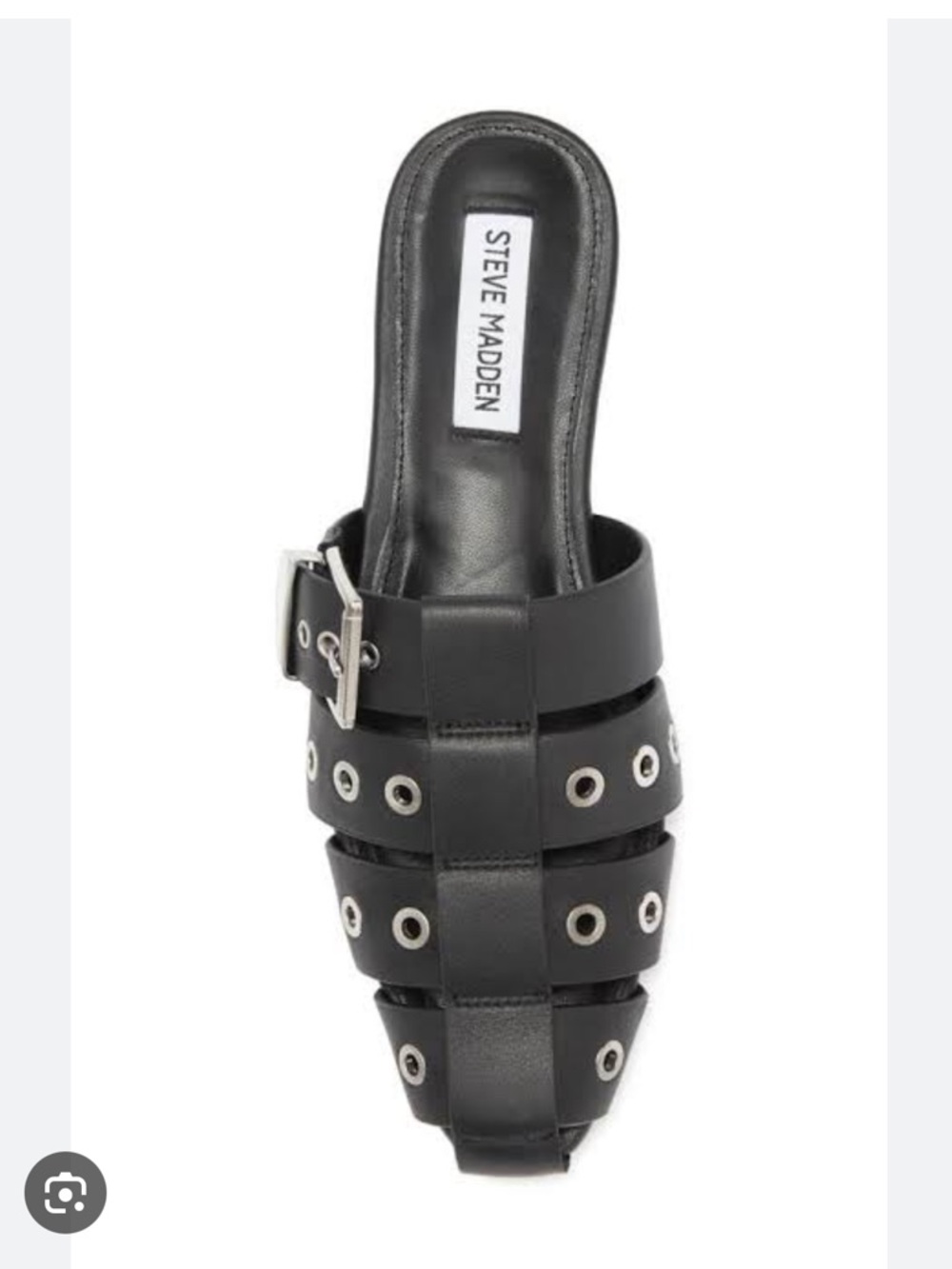 NWOB Black Steve Madden Leather Mules
